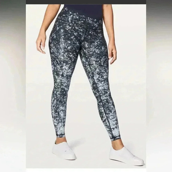 Lululemon Wunder Under Hi- Rise Tight Nulux Multi Black Style # W5AQOS Size 4 - Picture 7 of 7